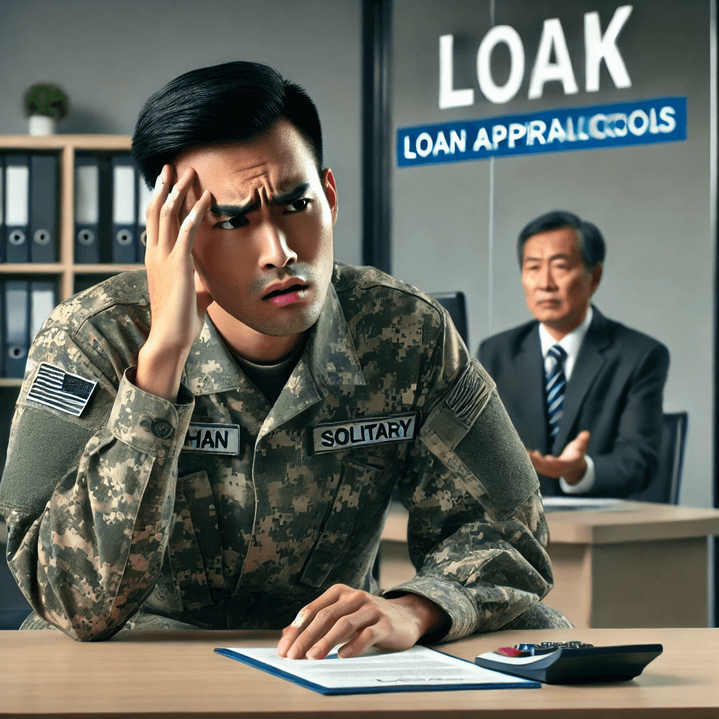 軍人申請貸款時面臨嚴格的審核流程，反映出銀行審核的困難。